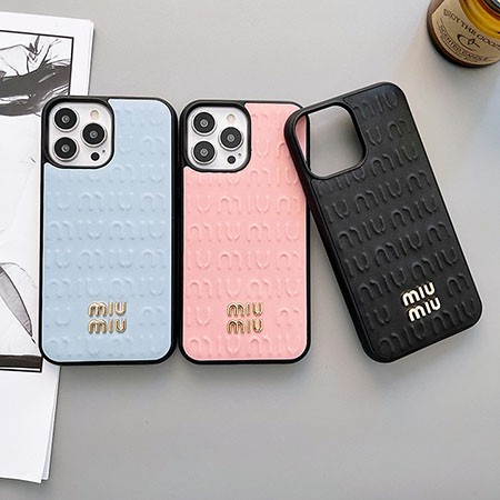 miumiu風 iphone 15pro 携帯ケース 