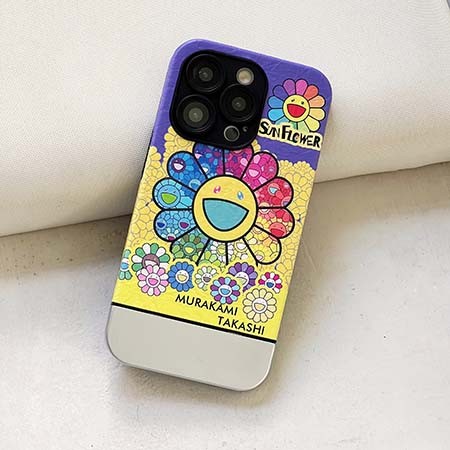 アイフォーン 15pro max 携帯ケース murakami sunflower風 