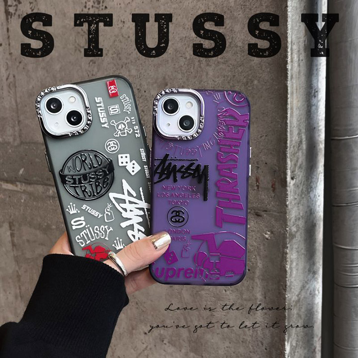 アイフォン 14 スマホケース stussy風 